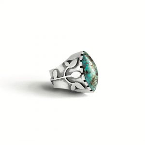 انگشتر نقره با سنگ فیروزه