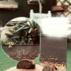 آیینه رومیزی پایه چوبی سایز 30 کد5