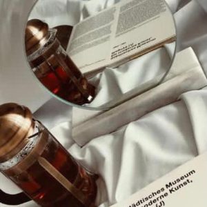 آیینه رومیزی پایه سنگی سایز 30 کد4