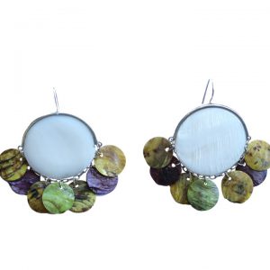 گوشواره نقره و صدف